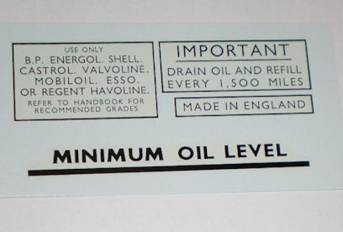 Triumph Öl Tank Abziehbild 1966-70 /Set