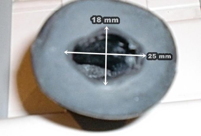 Triumph oblong Footrest Rubbers /Pair with Logo, closed end