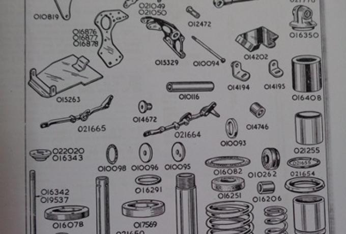 AJS 350cc and 500cc Single Cylinder Spares List 1955, Copy