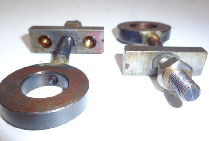 Brough Superior Rear wheel adjusters /Pair