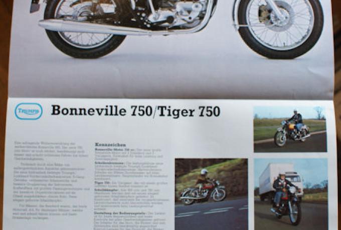 Triumph Bonneville 750/Tiger 750, Prospekt