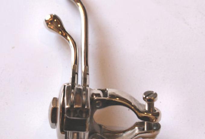 Amac Double Lever Air/Throttle rhs push away/Lhs pull 1" - 25mm Nickel plated 