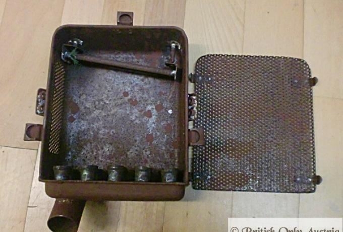 Ariel Vokes Luftfilter Gehäuse Model D.7226, Schild gold