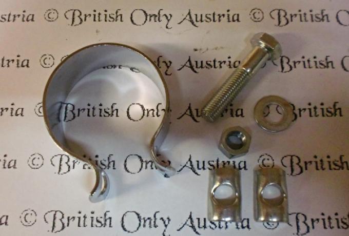 Triumph T120, TR6, Auspuffschelle 1 3/4"- 44mm, komplett - 1967