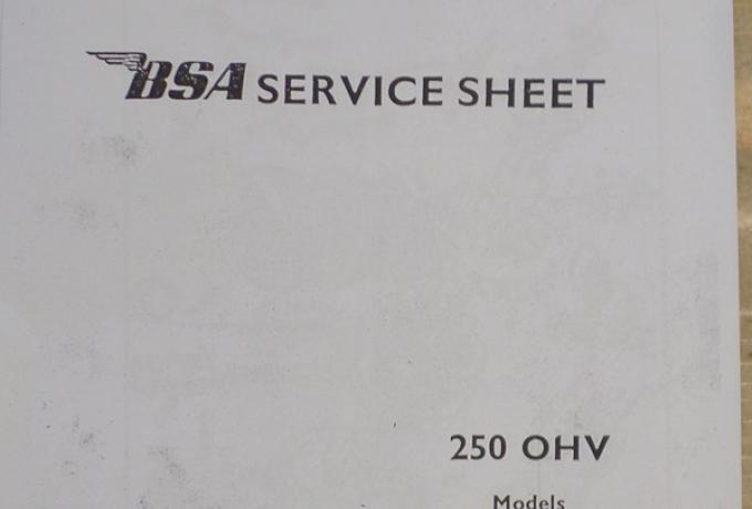 BSA Service Sheet 250 OHV C11G and C12/Copy