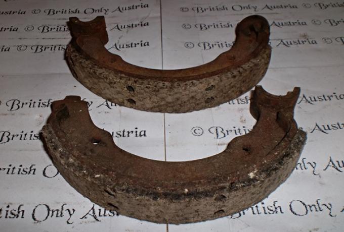 Royal Enfield front Brake Shoes 5" used / Pair