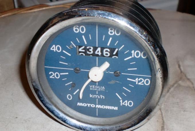 Moto Morini Veglia/Borletti Speedometer 0-140 km/h used