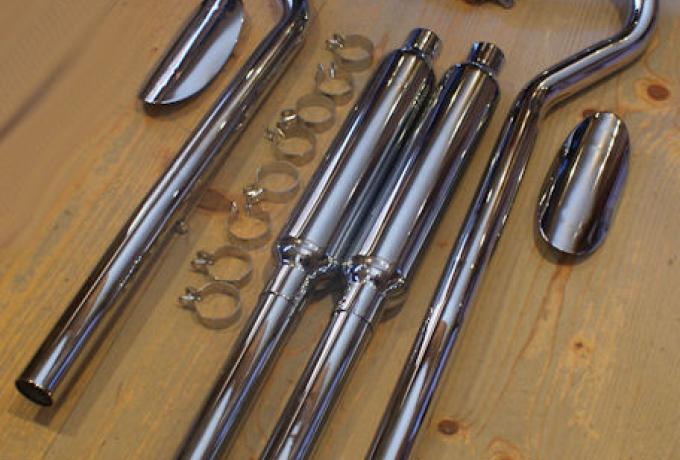 BSA High Level Blue Star / Empire Star / Q8 Exhaust System 1 3/4" - 44mm