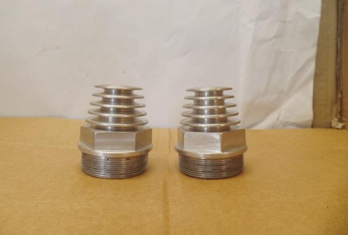 Brough Superior Ventilabdeckung 5 Rippen-bearbeitet/Set 2 Stk.