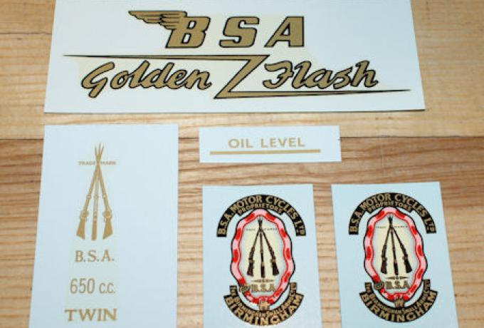 BSA A10 Transfer Set Black Livery Golden Flash 1954-63