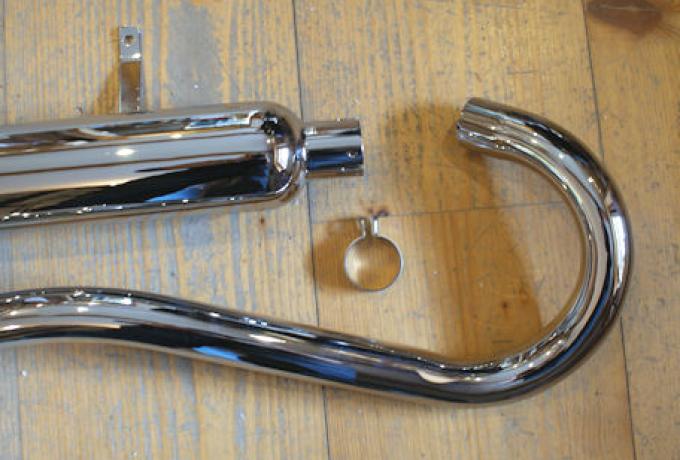 Triumph T70/T80 Exhaust System High Level, Rigid Frame 250/350cc 1936- 1 3/4" /Set
