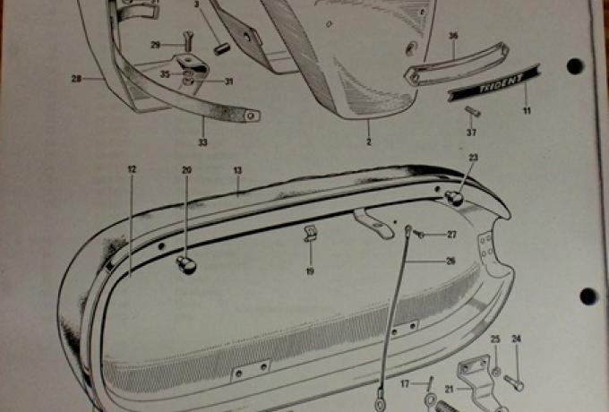 Triumph Replacement Parts Catalogue 1973, Kopie