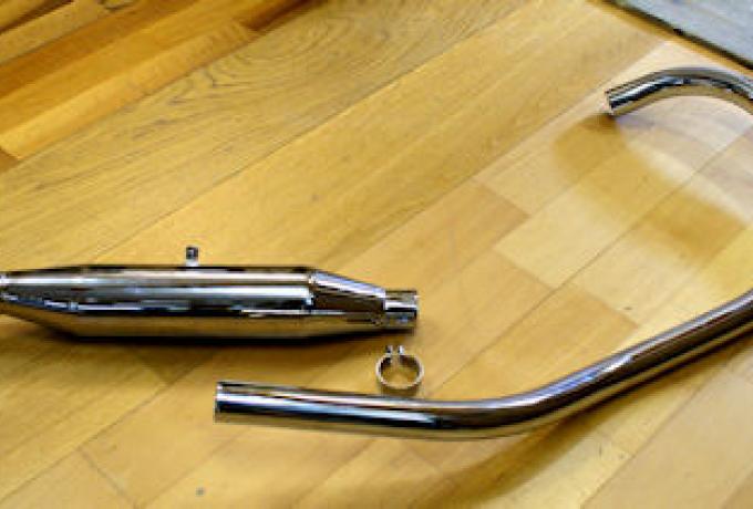 AJS/Matchless G3L Auspuffanlage 350ccm  1949- Starrahmen, Alu Kopf 1 1/2" - 38mm