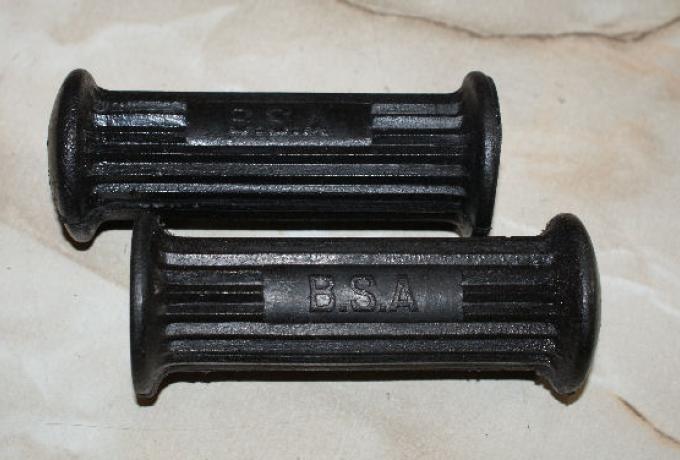 BSA Footrest Rubbers with Logo/Pair