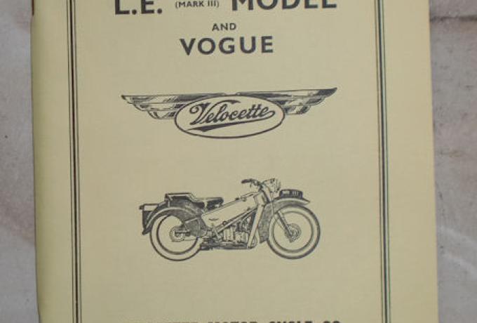 Velocette L.E. (Mark III) Model and Vogue Service Manual, Handbuch