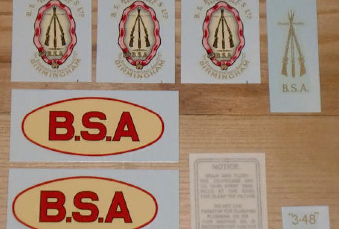 BSA R35 4 Abziehbilder Set 