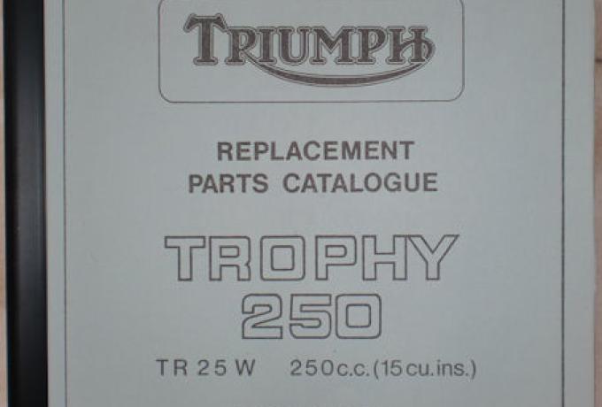 Triumph Trophy 250  Replacement Parts Catalogue 1969