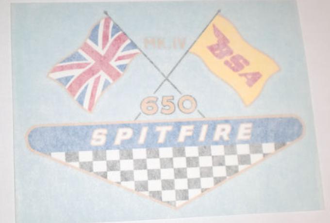 BSA Spitfire MKIV 650 Aufkleber für Seitendeckel 1968