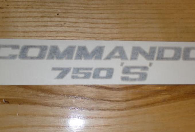 Norton Commando 750 'S' Aufkleber schwarz/gold