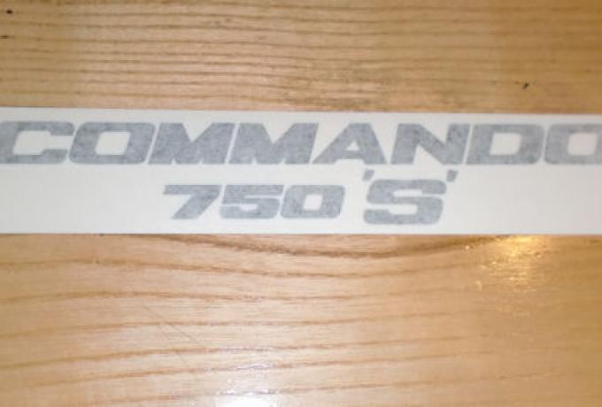 Norton Commando 750 'S' Aufkleber für Seitendeckel 1969 schwarz