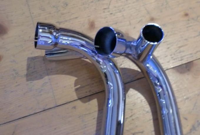 Triumph Exhaust Pipes LH&RH 1971 Oil in Frame Pushover /Pair