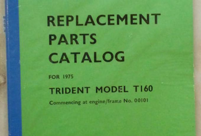 Triumph Trident Model T160 Teilebuch 1975