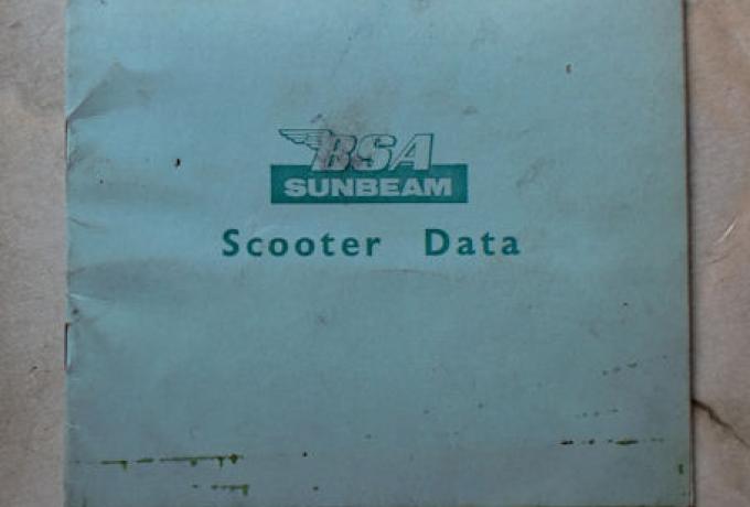 BSA Sunbeam Scooter Data, kleines Heft