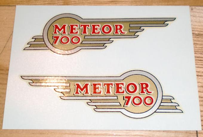 Royal Enfield Meteor 700 Abziehbild für Werkzeugkasten Mitte 1950er Jahre /Paar