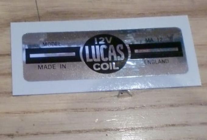 Lucas MA12 12V Coil Aufkleber für Zündspule