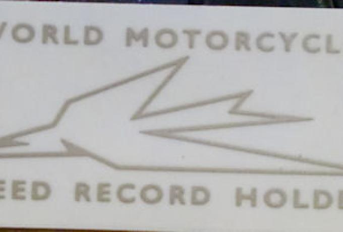 Triumph "World Motorcycle Speed Record Holder" Transfer 1968