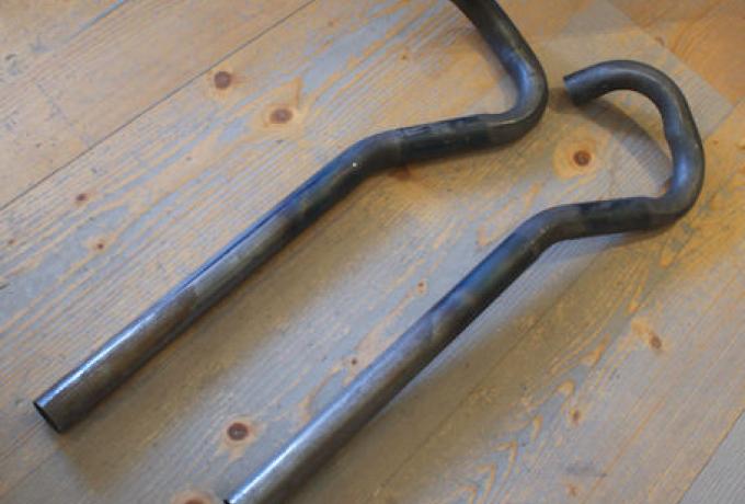 Rudge High Level Auspuffrohre/Auspuffkrümmer unverchromt /Paar 1 3/4"