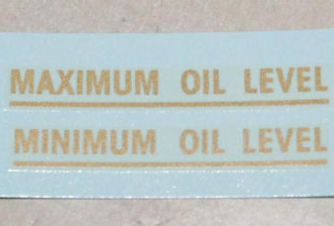 AJS/Matchless/Norton/AMC Transfer for Oil Tank Max./Min. Oil Level