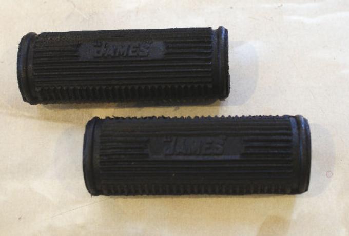 James Footrest Rubbers round, open /Pair with Logo after 1928