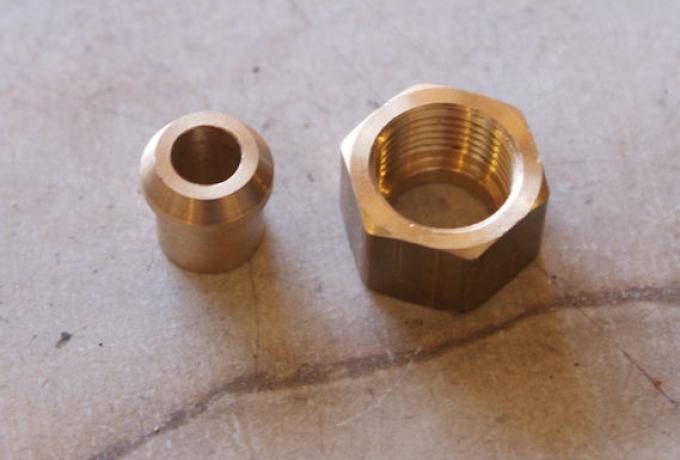 Brough Superior Oil Pipe Ferrule with Nut 3/8"