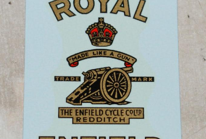 Royal Enfield Transfer for Toolbox/Tank Top 1955 on