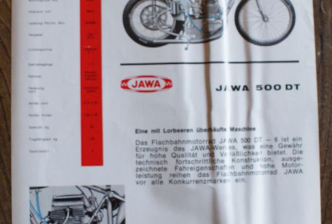 Jawa 500DT Flachbahnmotorrad, Brochure