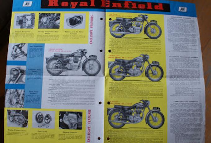 Royal Enfield Motor Cycles for 1957, Prospekt