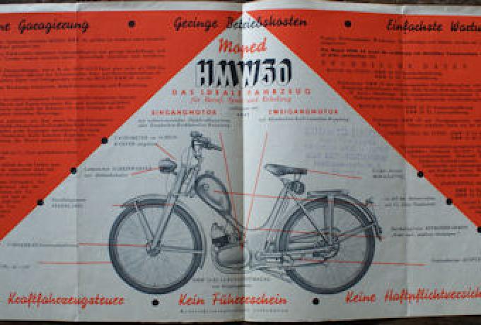 Moped HMW 50 - Das motorisierte Fahrrad, Brochure