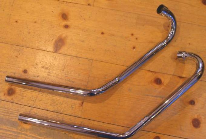 Triumph Exhaust Pipes Push Over Swept Back 1 5/8"-1 1/2" /Pair