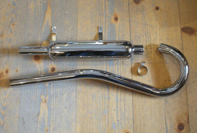 Triumph T70/T80 Exhaust System High Level, Rigid Frame 250/350cc 1936- 1 3/4" /Set