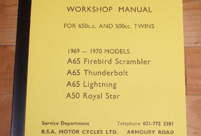 BSA Workshop Manual A50/A65 500/650cc 1969-70