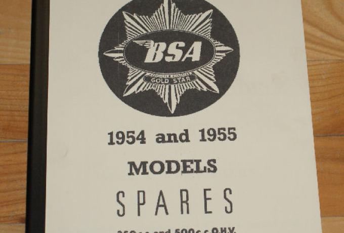 BSAGold Star Parts Book 350/500cc O.H.V  1954-55
