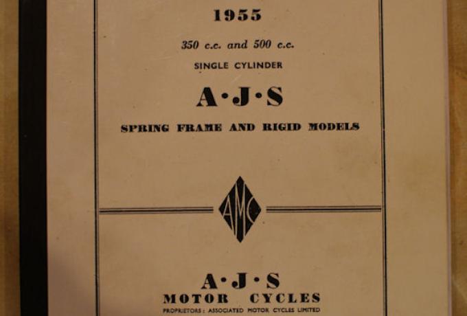 AJS Spares list, Teilebuch for 1955 350 c.c. and 500 c.c. single cylinder