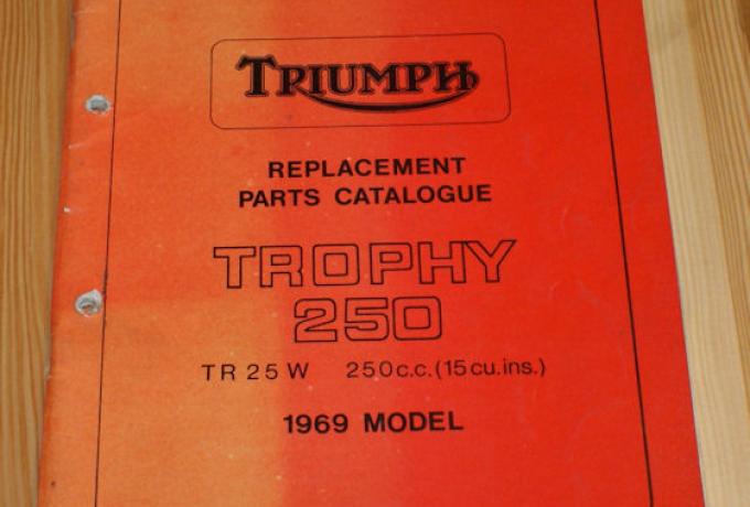 Triumph Replacement Parts Catalogue, Teilebuch 1969