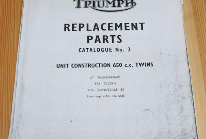 Triumph Replacement Parts Catalogue No. 2/Copy