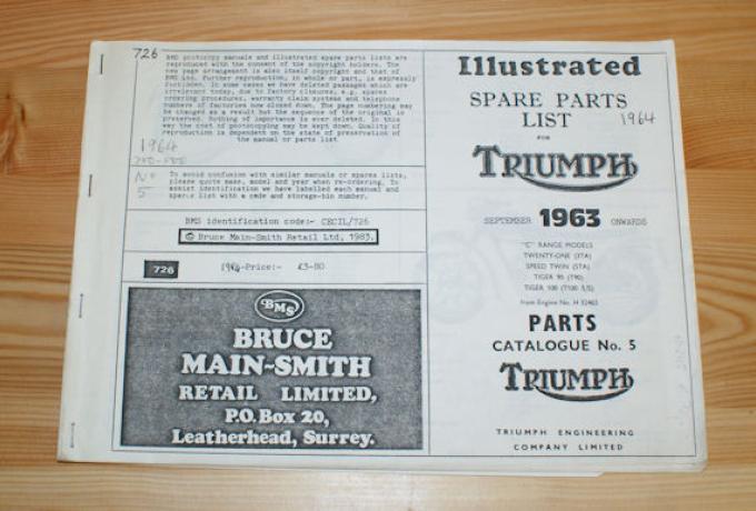 Triumph Spare Parts list 1963