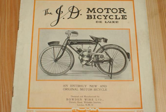 The J. D. Motor Bicycle de luxe, Brochure