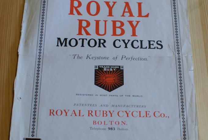 Royal Ruby Motor Cycles 1928, Prospekt