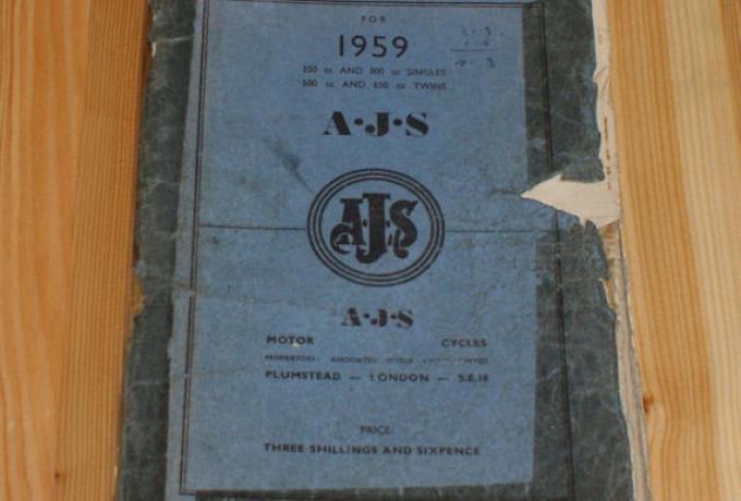 AJS Spares list 1959, Teilebuch