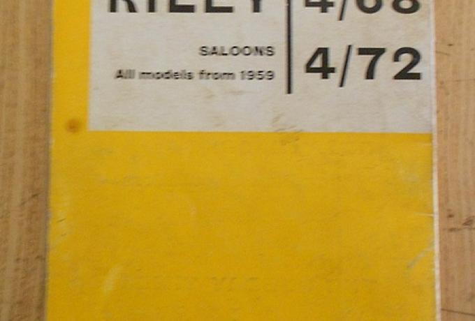 Riley Motor Manual, Saloons all models from 1959, Handbuch